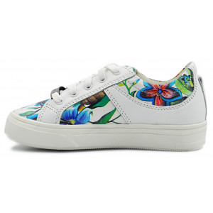 Buty Półbuty BARTEK t-18653/1mh Modne Buty z Kwiecistym Wzorem dla Dziewczynki