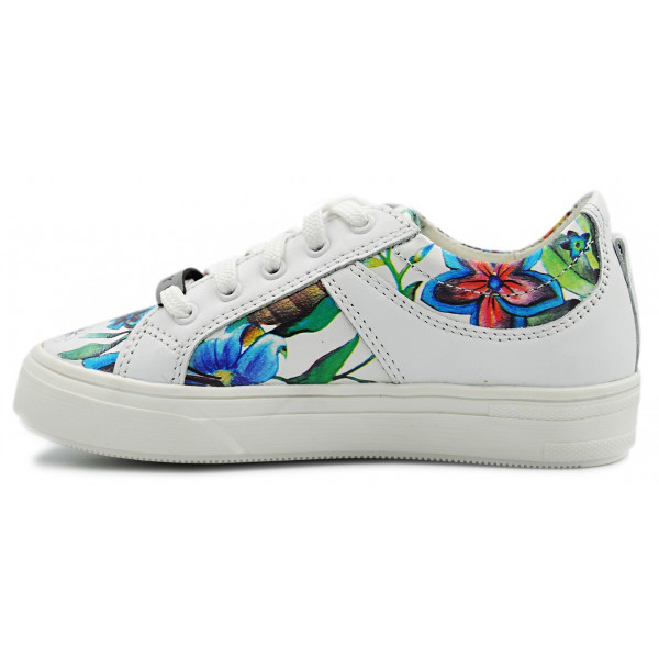 Buty Półbuty BARTEK t-18653/1mh Modne Buty z Kwiecistym Wzorem dla Dziewczynki