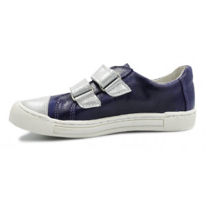 Trampki dla dziewczynek na rzepy metaliczne Dawid 1115