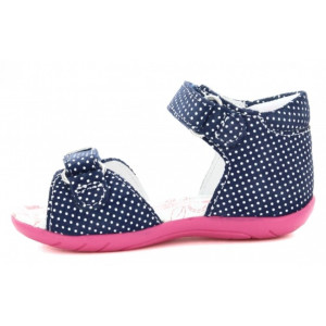 Dziecięce sandałki w kropki do nauki chodzenia Bartek t-11794/1mp II gatunek