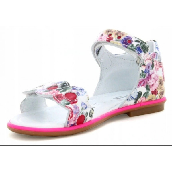 Sandały Buty Kolorowe Sandały na Rzep dla Dziewczynki Bartek t-16167/1g