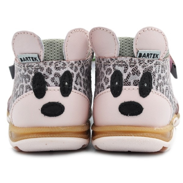 Sandały Buty Bartek w-71144/bbk Dziewczęce Sandały na Rzepy z uroczą Myszką - Panterka