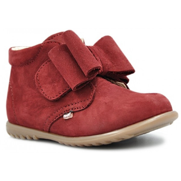 Eleganckie Wizytowe Buty Trzewiki Z Odpinaną Kokardą Emel e 1077e-1