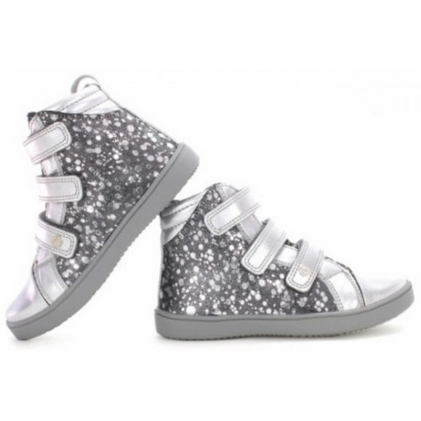 Dziewczęce Półbuty Na Wiosnę Trampki W Kropki Srebrne Bartek t-17364-0s/saw