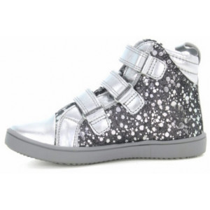 Trampki Srebrne Dziewczęce W Kropki Trzewiki Bartek t-14364-0s/saw
