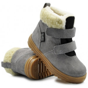 Szare Ocieplane Kozaki Na...