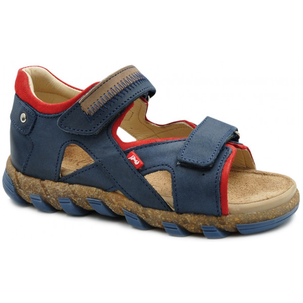 Sandały Buty Emel e 2095-15 Chłopięce Sandały z Wygodnym zapięciem na Rzepy