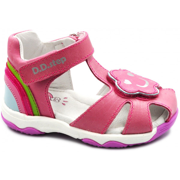 Sandały dla dziewczynki Kolorowe DD STEP AC64-78A