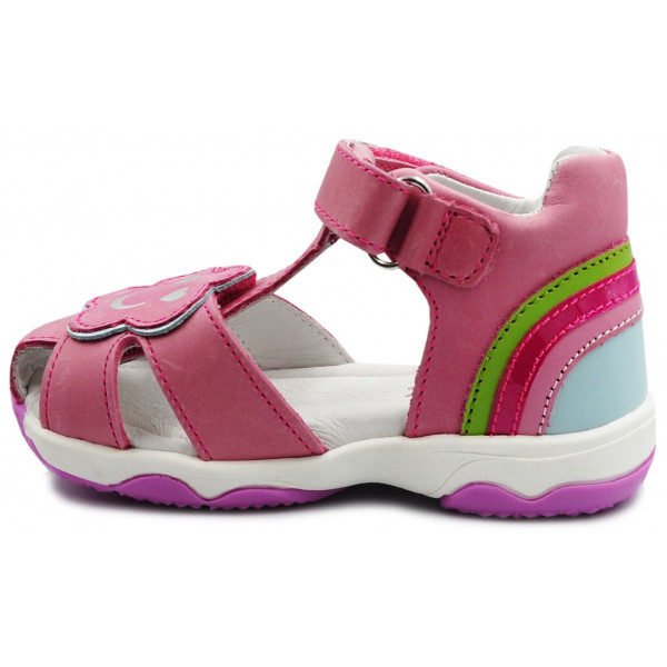 Sandały dla dziewczynki Kolorowe DD STEP AC64-78A