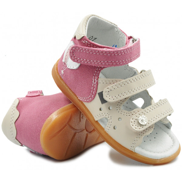 Sandały Buty Bartek 71158-0001 Dziewczęce Sandały z wygodnym zapięciem na Rzepy