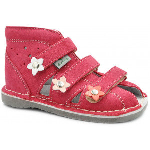 Buty Korygujące Wady Stóp Dziewczęce Danielki S134 Malinowe
