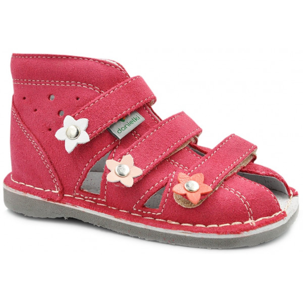 Buty Korygujące Wady Stóp Dziewczęce Danielki S134 Malinowe