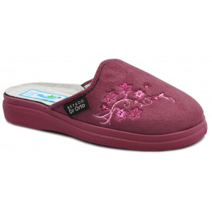 Eleganckie Kapcie Damskie Na Jesień DR ORTO 132D014 Bordowe