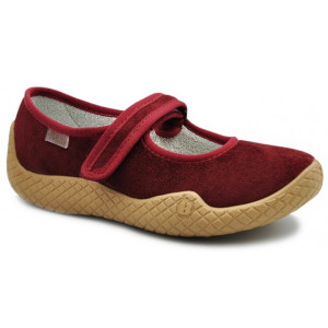 Pantofle Damskie Obuwie Domowe Dla Seniorów Seniorek Bordowe DR ORTO 197D003