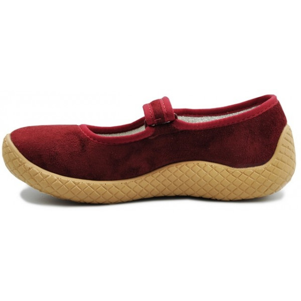 Pantofle Damskie Obuwie Domowe Dla Seniorów Seniorek Bordowe DR ORTO 197D003