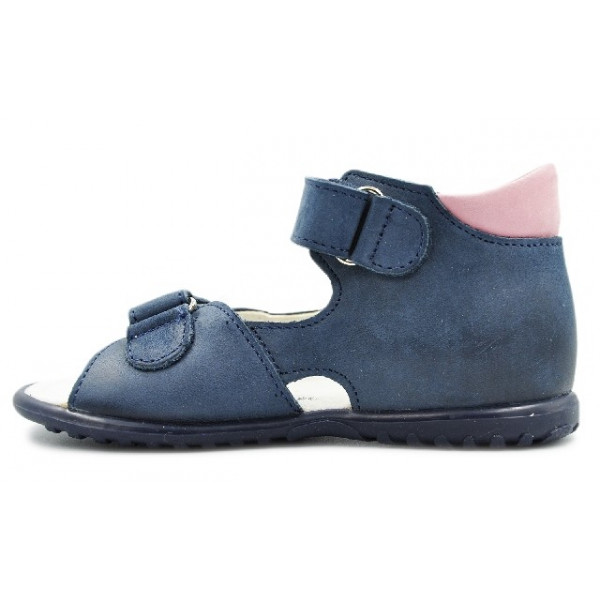 Sandały Buty Emel e 2207-25 Dziewczęce Sandały na Rzepy - Motylek