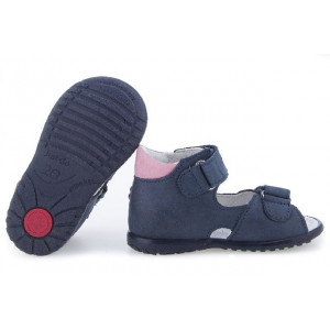 Sandały Buty Emel e 2207-25 Dziewczęce Sandały na Rzepy - Motylek