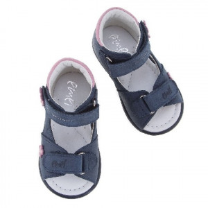 Sandały Buty Emel e 2207-25 Dziewczęce Sandały na Rzepy - Motylek