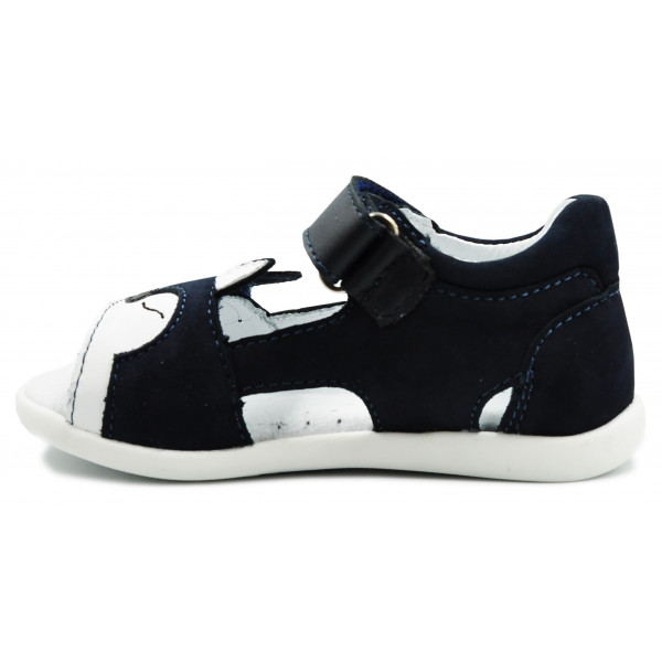 Sandały Buty Mido 21-20 granat Sandałki z wygodnym zapięciem na Rzep z uroczym Liskiem