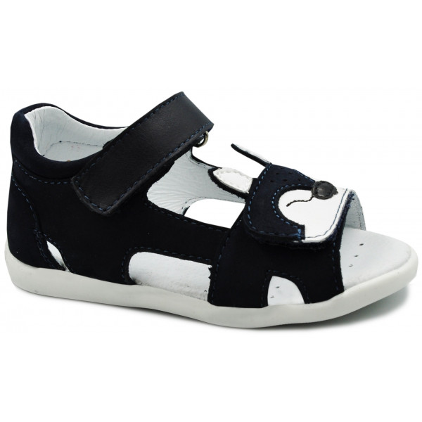 Sandały Buty Mido 21-20 granat Sandałki z wygodnym zapięciem na Rzep z uroczym Liskiem