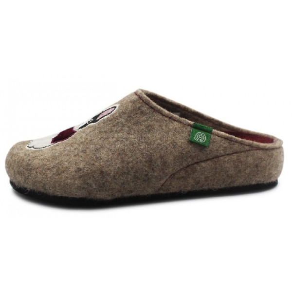 Kapcie Damskie z Aplikacją Psa DR. BRINKMANN  320015-08