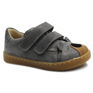 Buciki dla chłopca na jesień z misiem mido 20-44 szary