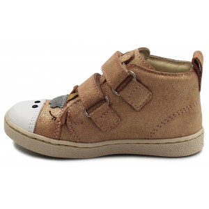 Półbuty Wiosenne Dla Dziewczynki Z Brokatem Mido 20-49 Puder Satyna