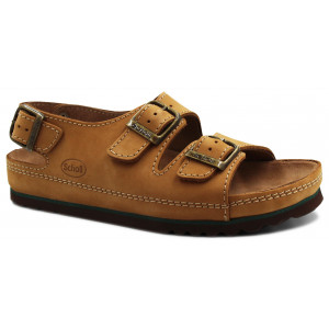 Sandały męskie ze skóry naturalnej na lato SCHOLL air bag back strap med mf215271016