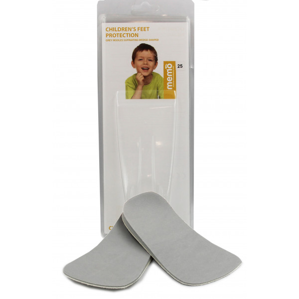 Wkładki Ortopedyczne Supinujące Klinowe 3/4 MEMO Szare