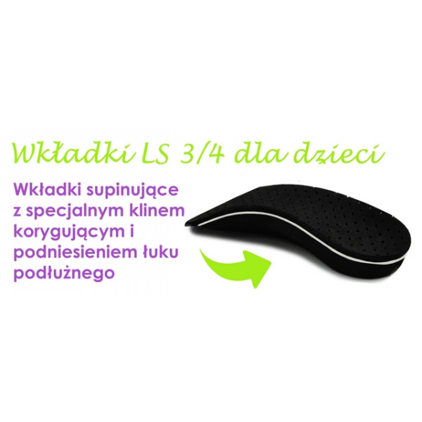 Wkładki Ortopedyczne Correct LS 3/4 kolor czarny