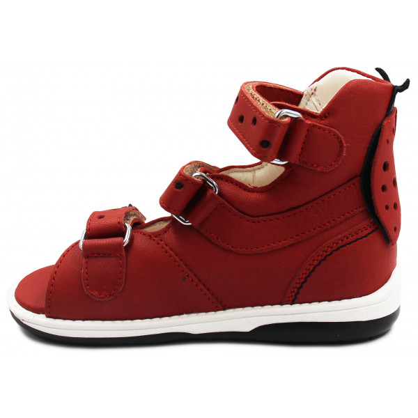 Sandały profilaktyczne dla dziewczynek ze skóry naturalnej MEMO LADYBIRD