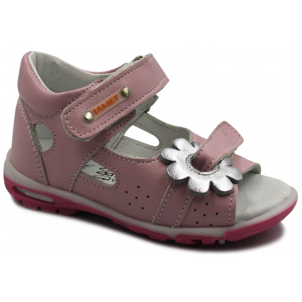 Sandały Dla Dziewczynki Różowe Z Kwiatkiem Jamet 196 II gatunek