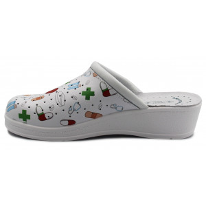 Wygodne klapki do pracy dla lekarza pielęgniarki SANITAL-FLEX 707 24