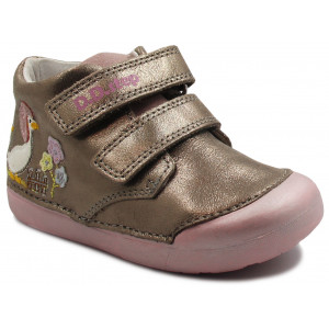 Półbuty dziewczęce do nauki chodzenia kaczuszka D.D.Step 066-236