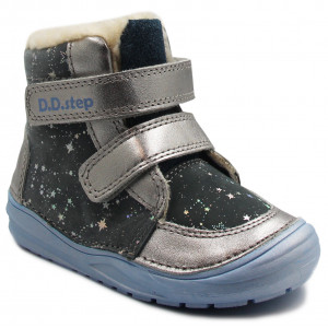 Kozaki Ocieplane Dla Dziewczynek Ocieplane D.D.STEP W071-887A Grey