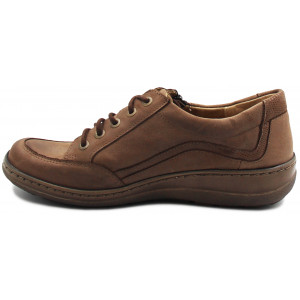 Półbuty Ze Skóry Damskie Helios 411 Na Jesień Ciemny Beż