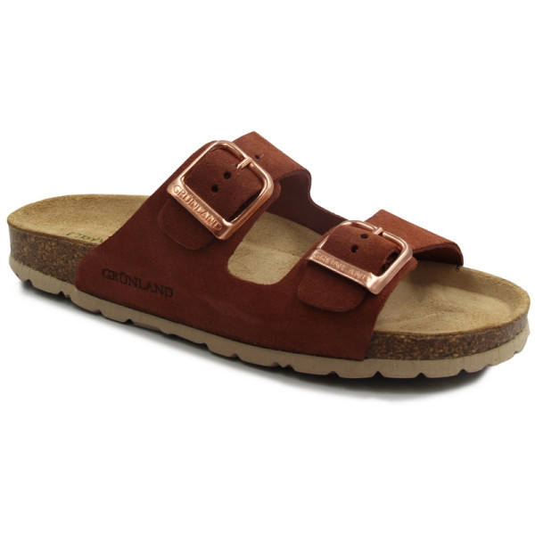 Klapki damskie profilowane Grunland cb 2631 sara mattone