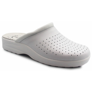 Wygodne lekkie klapki dla lekarza pielęgniarki SANITAL-FLEX 707 07 Białe