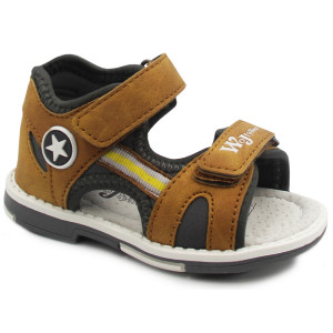 Sandały Dla Chłopca Na Lato Brązowe Wojtyłko 1s23735
