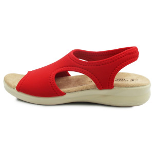 Wygodne lekkie sandały dla kobiet czerwone do pracy na lato Sanital Flex 8024.17