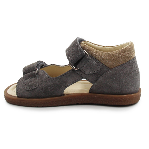 Szare Profilaktyczne Sandały Dla Chłopca Ameko Plain-Stone