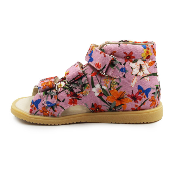 Kapcie Dla Dziewczynki Do Szkoły i Przedszkola Mido 816 Kwiaty