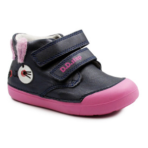 Buty dla dziewczynki na wiosnę z króliczkiem D.D.Step a066-343 Royal Blue