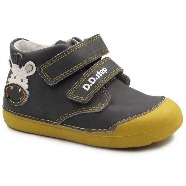 Buty Na Wiosnę Dla Chłopca Na Rzep DD Step s066-375B Dark Grey