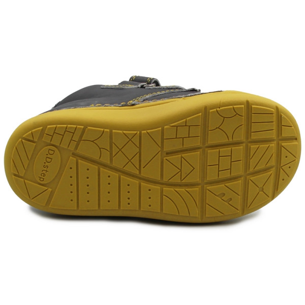 Buty Na Wiosnę Dla Chłopca Na Rzep DD Step s066-375B Dark Grey