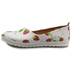 Wygodne lekkie baleriny z miękką wkładką skórzane do pracy Dlastopy 03