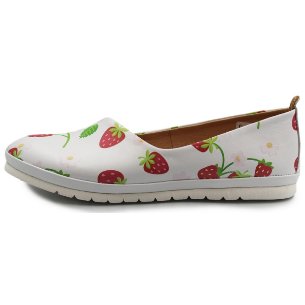 Wygodne lekkie baleriny z miękką wkładką skórzane do pracy Dlastopy 03