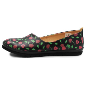 Damskie Buty Do Pracy Baleriny Skóra Naturalna Dlastopy 04