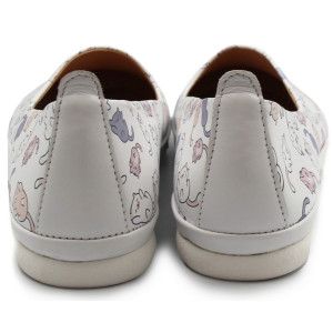 Baleriny Damskie Skóra Naturalna Koty Dlastopy 05