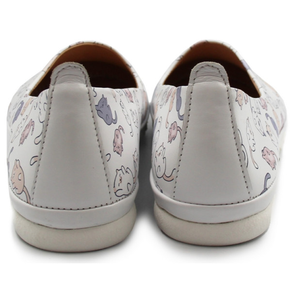 Baleriny Damskie Skóra Naturalna Koty Dlastopy 05